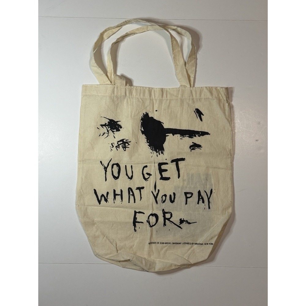 Basquiat Canvas Tote Bag King Pleasures Jean-Michel Basquiat